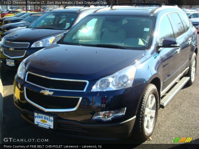 Dark Blue Metallic / Dark Gray/Light Gray 2012 Chevrolet Traverse LT