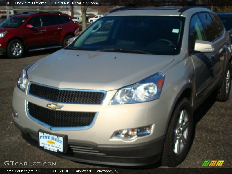 Gold Mist Metallic / Ebony 2012 Chevrolet Traverse LT