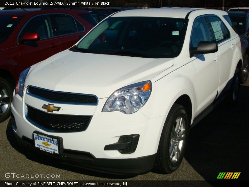 Summit White / Jet Black 2012 Chevrolet Equinox LS AWD