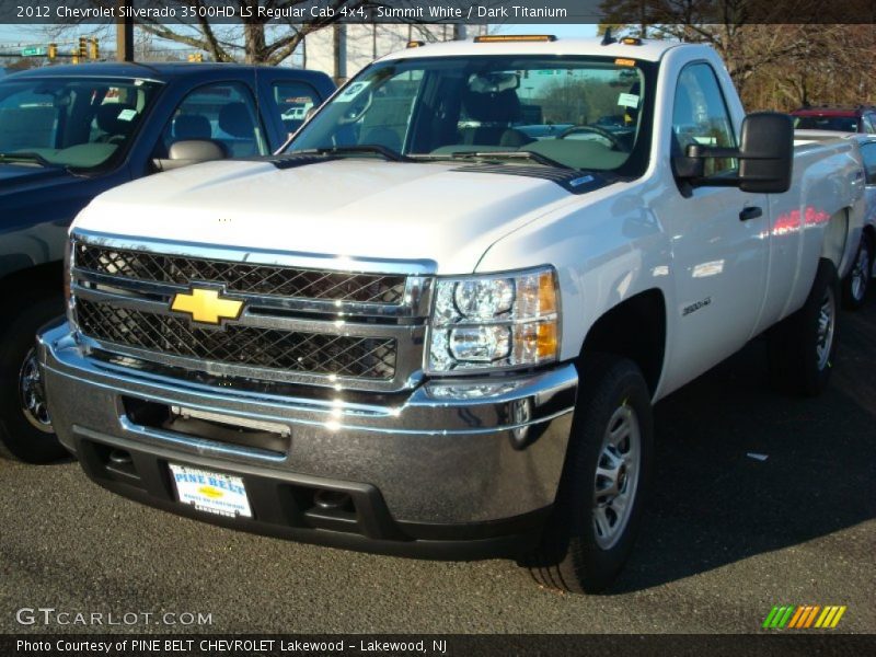 Summit White / Dark Titanium 2012 Chevrolet Silverado 3500HD LS Regular Cab 4x4