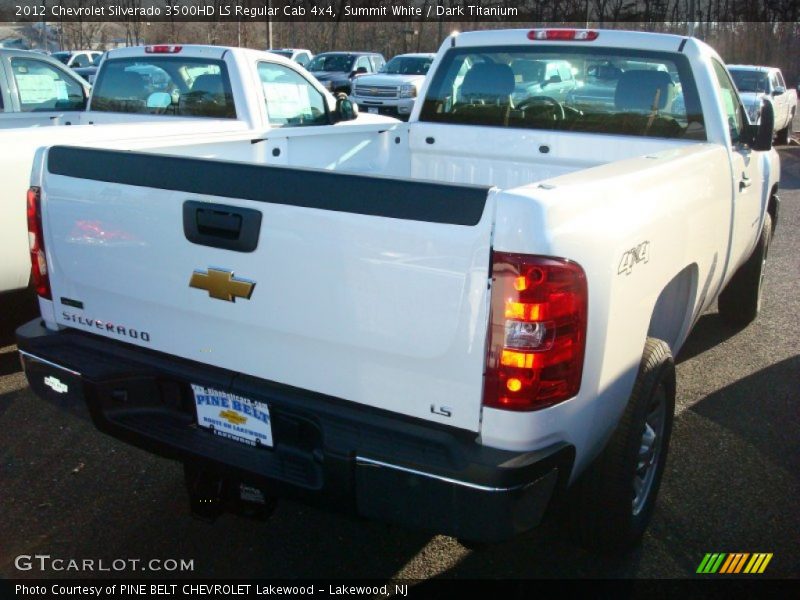 Summit White / Dark Titanium 2012 Chevrolet Silverado 3500HD LS Regular Cab 4x4