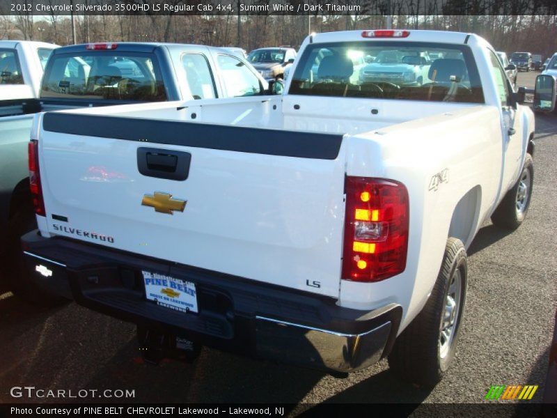 Summit White / Dark Titanium 2012 Chevrolet Silverado 3500HD LS Regular Cab 4x4