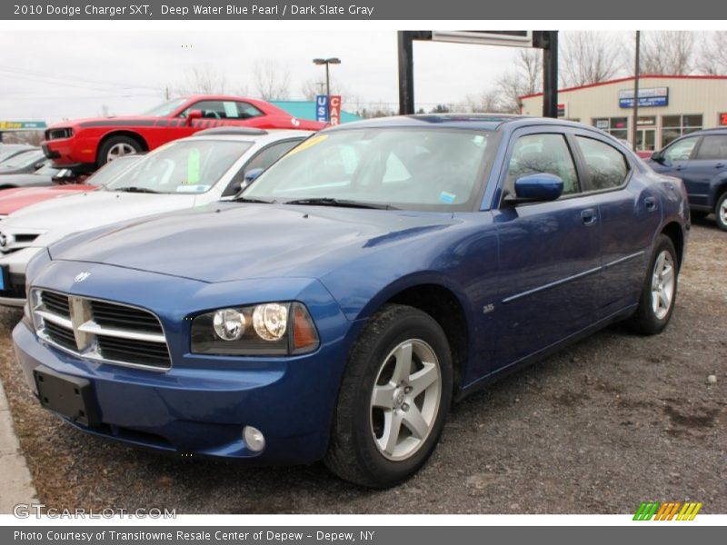 Deep Water Blue Pearl / Dark Slate Gray 2010 Dodge Charger SXT