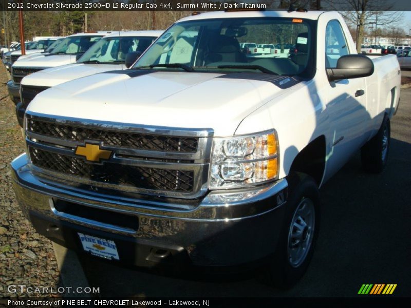 Summit White / Dark Titanium 2012 Chevrolet Silverado 2500HD LS Regular Cab 4x4