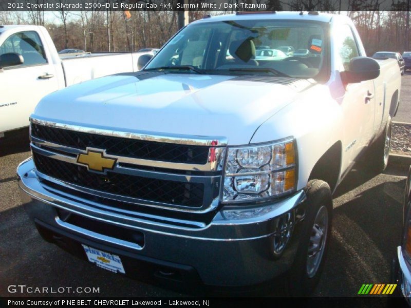 Summit White / Dark Titanium 2012 Chevrolet Silverado 2500HD LS Regular Cab 4x4