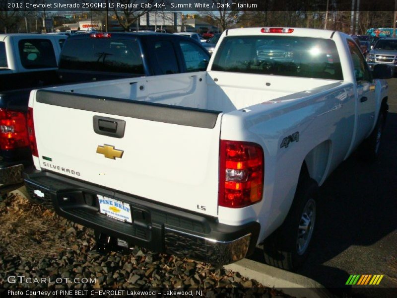 Summit White / Dark Titanium 2012 Chevrolet Silverado 2500HD LS Regular Cab 4x4
