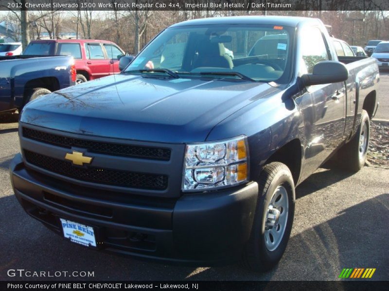 Imperial Blue Metallic / Dark Titanium 2012 Chevrolet Silverado 1500 Work Truck Regular Cab 4x4