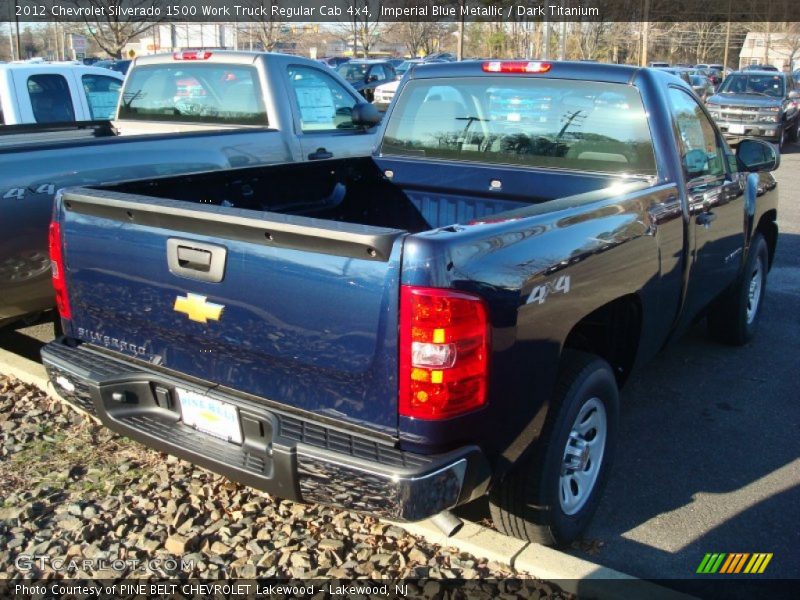 Imperial Blue Metallic / Dark Titanium 2012 Chevrolet Silverado 1500 Work Truck Regular Cab 4x4