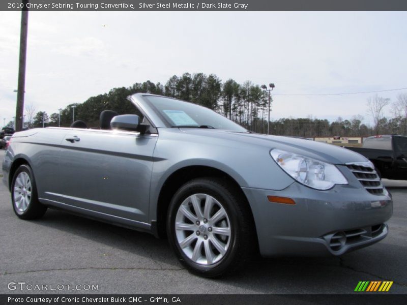 Silver Steel Metallic / Dark Slate Gray 2010 Chrysler Sebring Touring Convertible