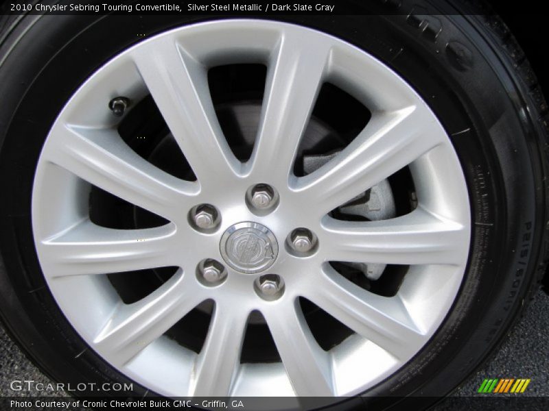 Silver Steel Metallic / Dark Slate Gray 2010 Chrysler Sebring Touring Convertible