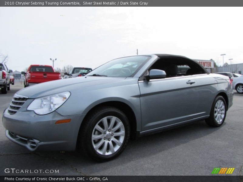 Silver Steel Metallic / Dark Slate Gray 2010 Chrysler Sebring Touring Convertible