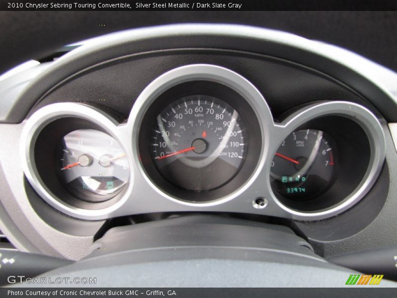 Silver Steel Metallic / Dark Slate Gray 2010 Chrysler Sebring Touring Convertible