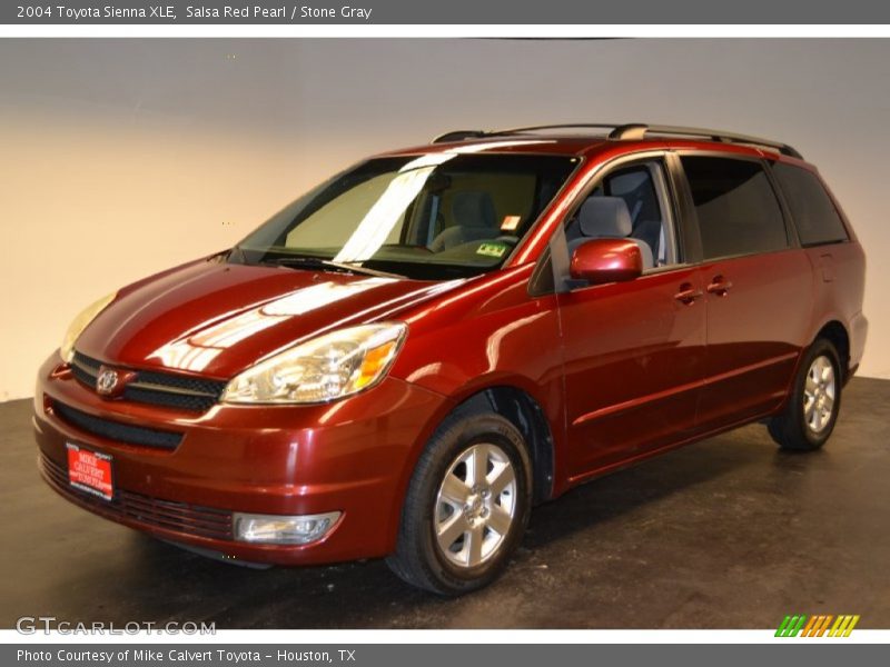 Salsa Red Pearl / Stone Gray 2004 Toyota Sienna XLE