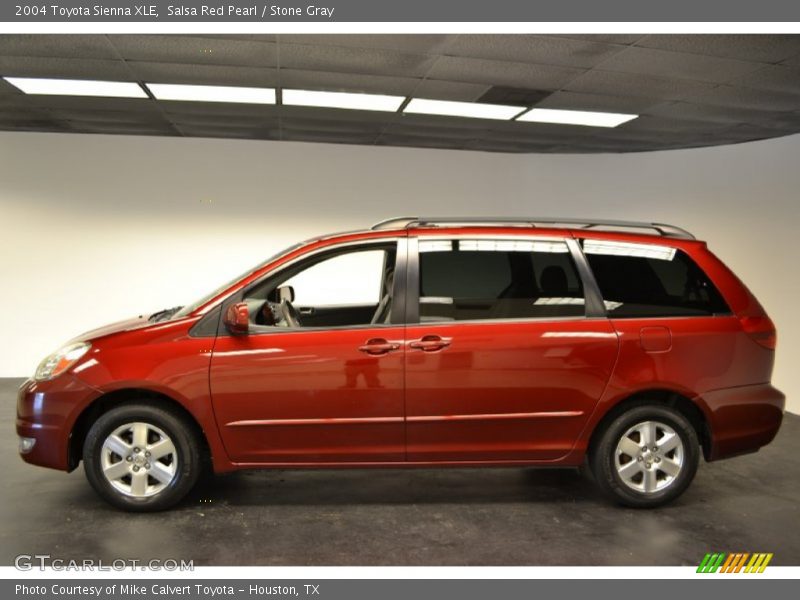 Salsa Red Pearl / Stone Gray 2004 Toyota Sienna XLE