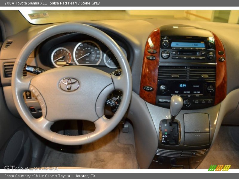 Salsa Red Pearl / Stone Gray 2004 Toyota Sienna XLE