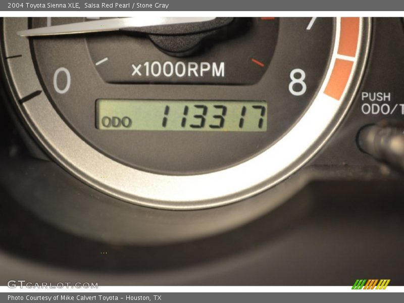 Salsa Red Pearl / Stone Gray 2004 Toyota Sienna XLE