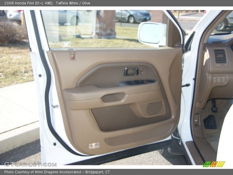 Taffeta White / Olive 2008 Honda Pilot EX-L 4WD