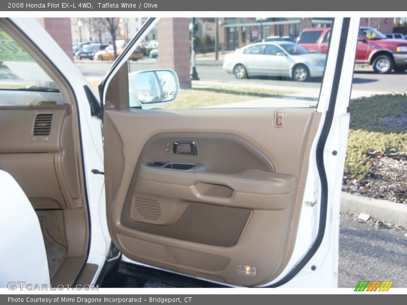 Taffeta White / Olive 2008 Honda Pilot EX-L 4WD