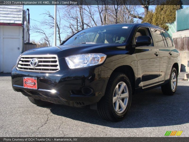 Black / Sand Beige 2009 Toyota Highlander V6 4WD