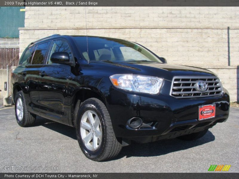 Black / Sand Beige 2009 Toyota Highlander V6 4WD