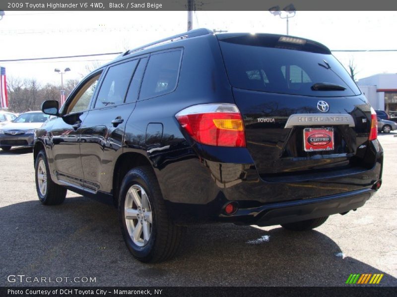 Black / Sand Beige 2009 Toyota Highlander V6 4WD