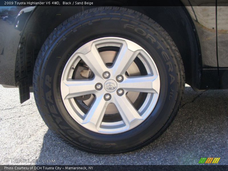 Black / Sand Beige 2009 Toyota Highlander V6 4WD