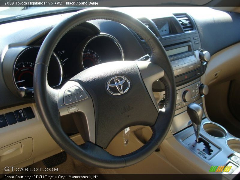 Black / Sand Beige 2009 Toyota Highlander V6 4WD