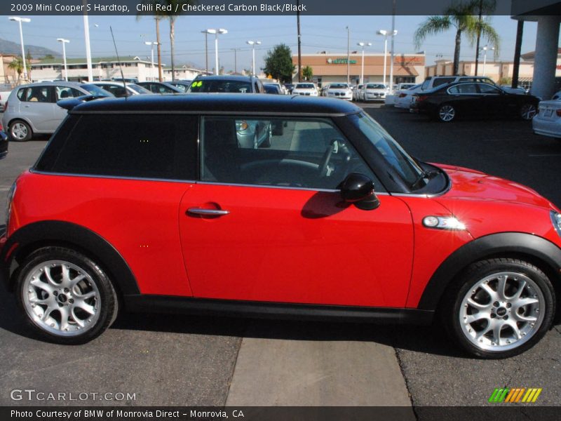 Chili Red / Checkered Carbon Black/Black 2009 Mini Cooper S Hardtop