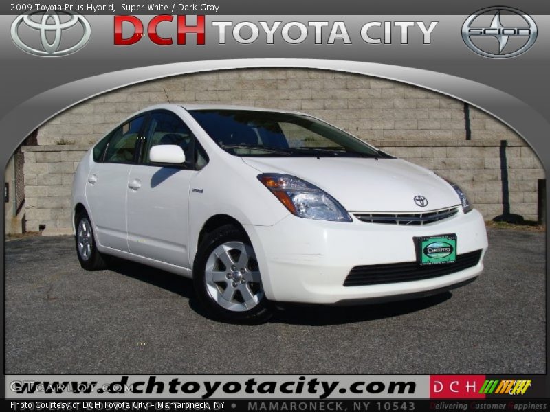 Super White / Dark Gray 2009 Toyota Prius Hybrid