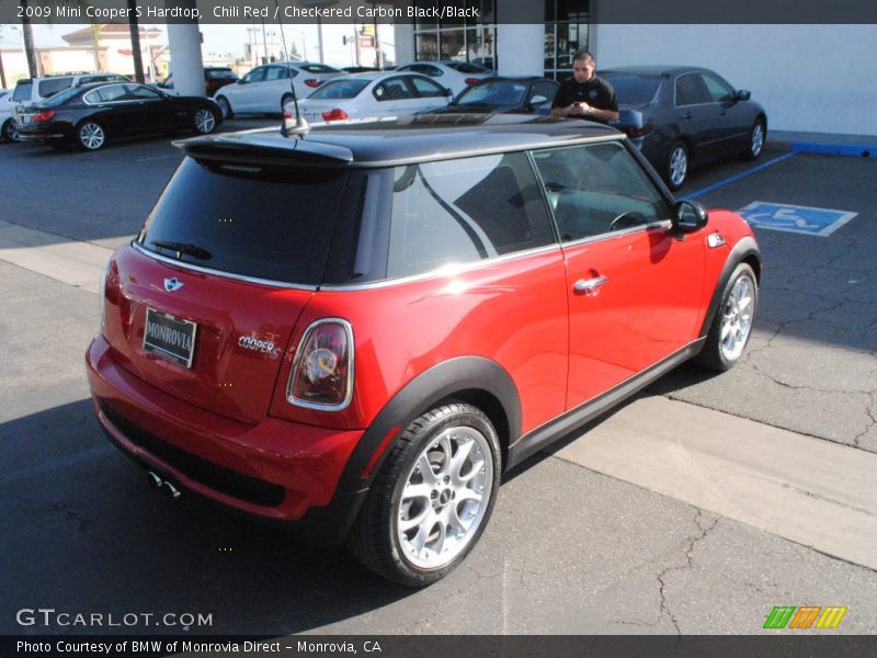 Chili Red / Checkered Carbon Black/Black 2009 Mini Cooper S Hardtop