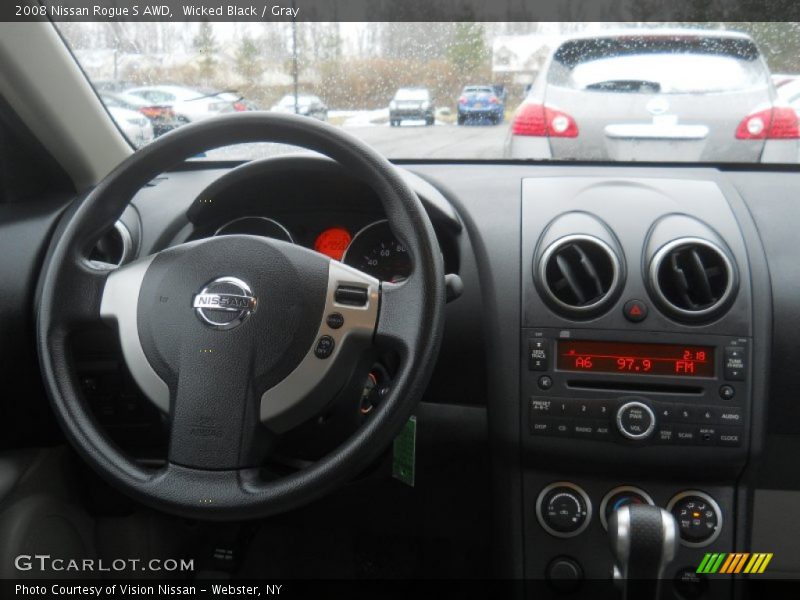 Wicked Black / Gray 2008 Nissan Rogue S AWD