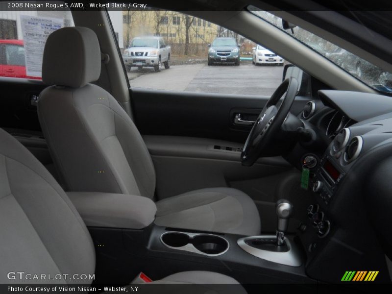 Wicked Black / Gray 2008 Nissan Rogue S AWD