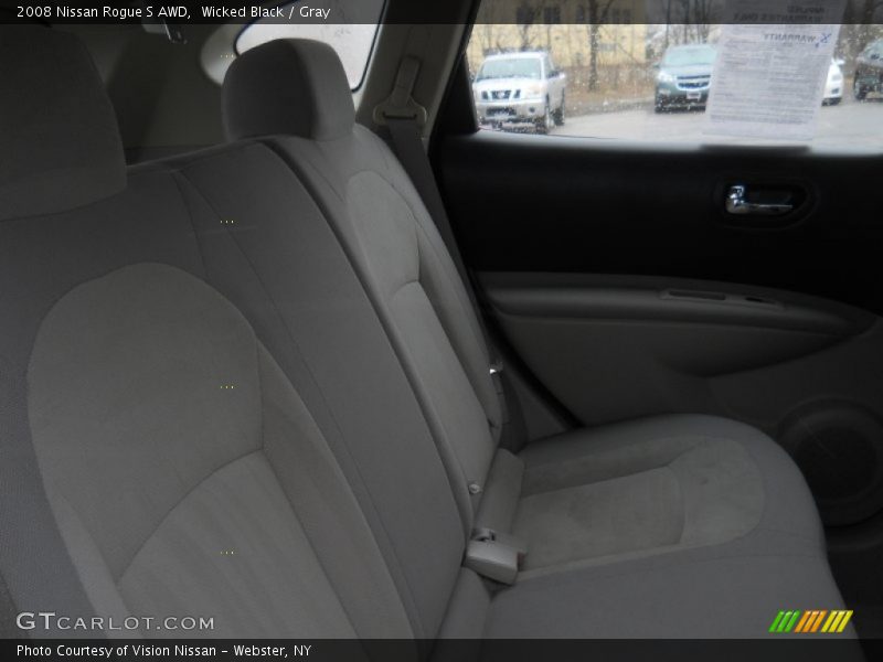 Wicked Black / Gray 2008 Nissan Rogue S AWD
