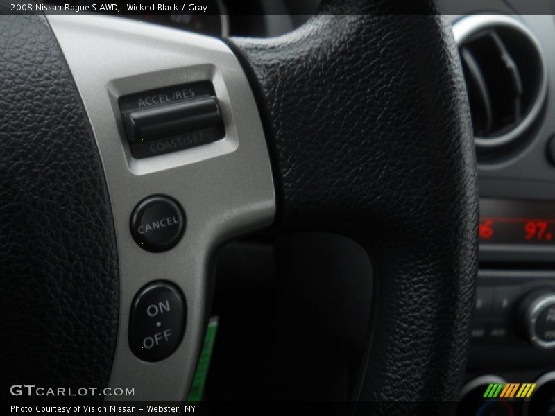 Wicked Black / Gray 2008 Nissan Rogue S AWD