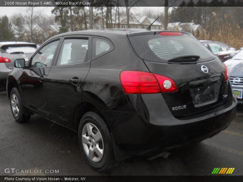 Wicked Black / Gray 2008 Nissan Rogue S AWD
