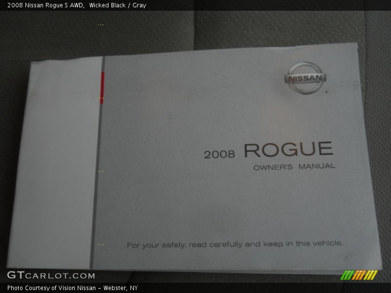 Wicked Black / Gray 2008 Nissan Rogue S AWD
