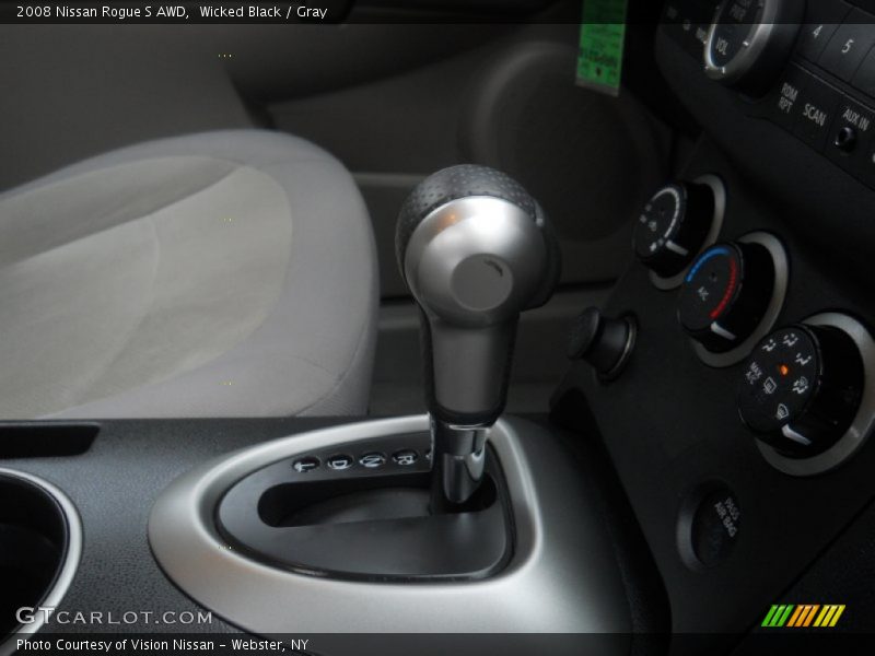 Wicked Black / Gray 2008 Nissan Rogue S AWD