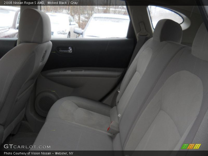 Wicked Black / Gray 2008 Nissan Rogue S AWD