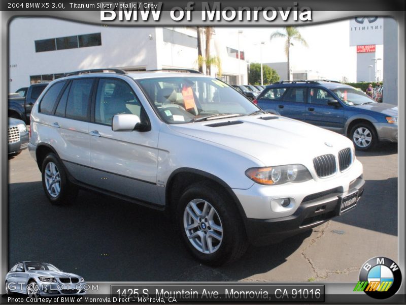 Titanium Silver Metallic / Grey 2004 BMW X5 3.0i
