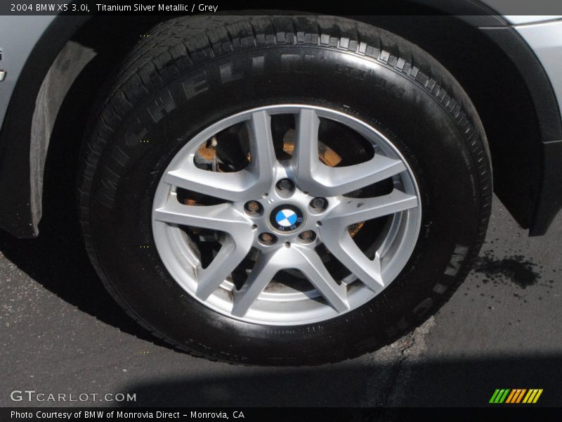 Titanium Silver Metallic / Grey 2004 BMW X5 3.0i