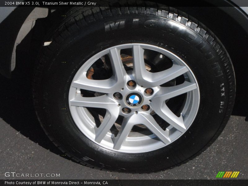 Titanium Silver Metallic / Grey 2004 BMW X5 3.0i