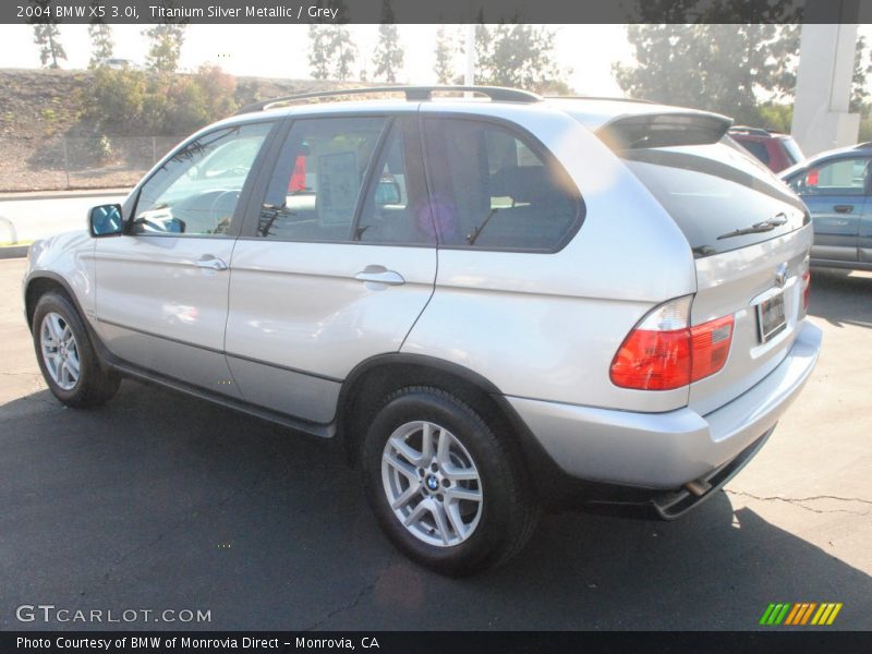 Titanium Silver Metallic / Grey 2004 BMW X5 3.0i