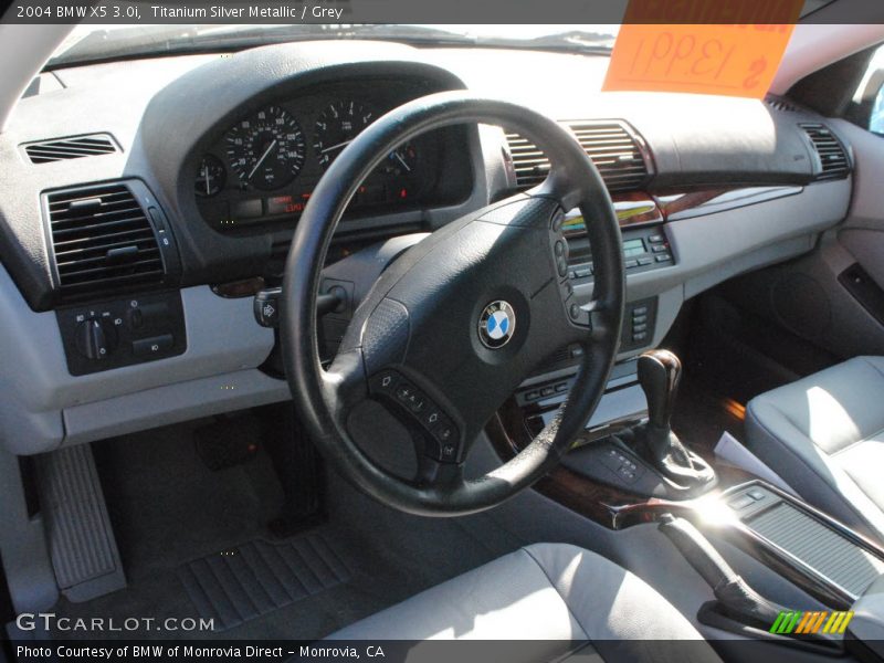 Titanium Silver Metallic / Grey 2004 BMW X5 3.0i