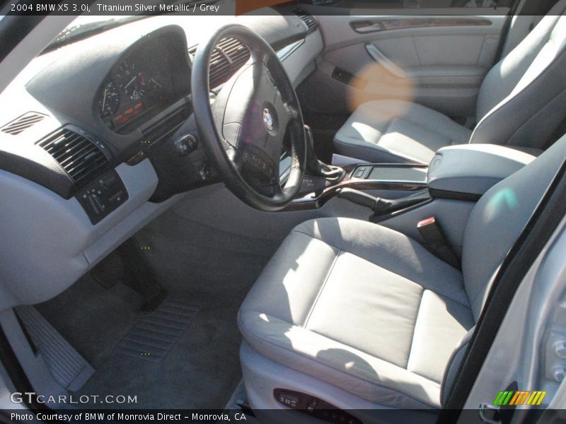 Titanium Silver Metallic / Grey 2004 BMW X5 3.0i