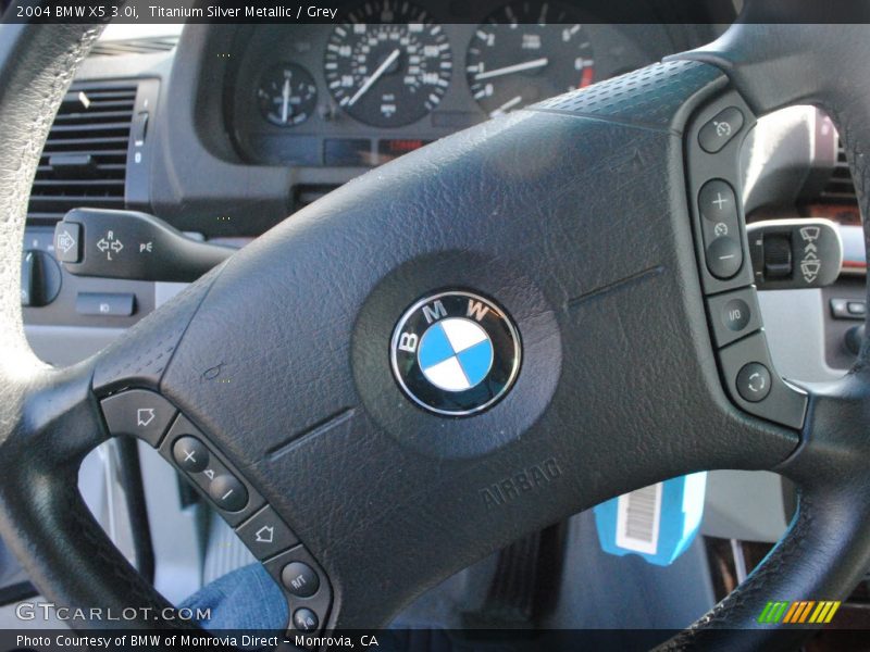 Titanium Silver Metallic / Grey 2004 BMW X5 3.0i