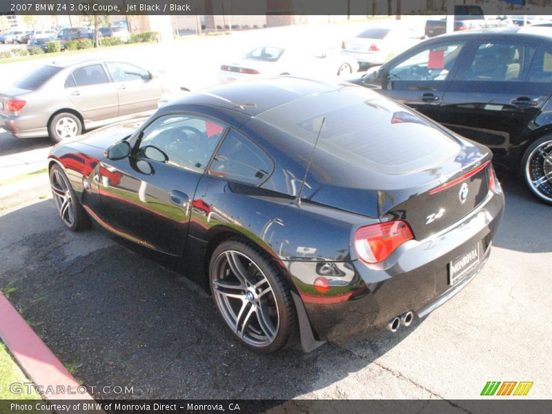 Jet Black / Black 2007 BMW Z4 3.0si Coupe