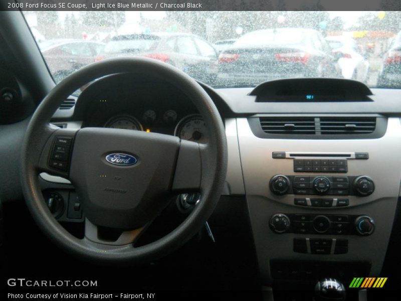 Light Ice Blue Metallic / Charcoal Black 2008 Ford Focus SE Coupe