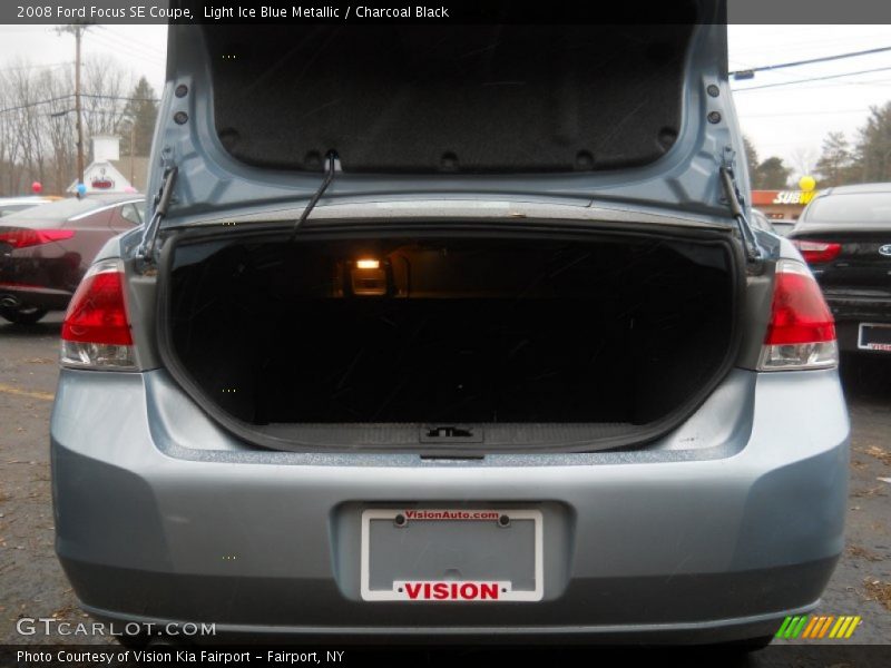 Light Ice Blue Metallic / Charcoal Black 2008 Ford Focus SE Coupe