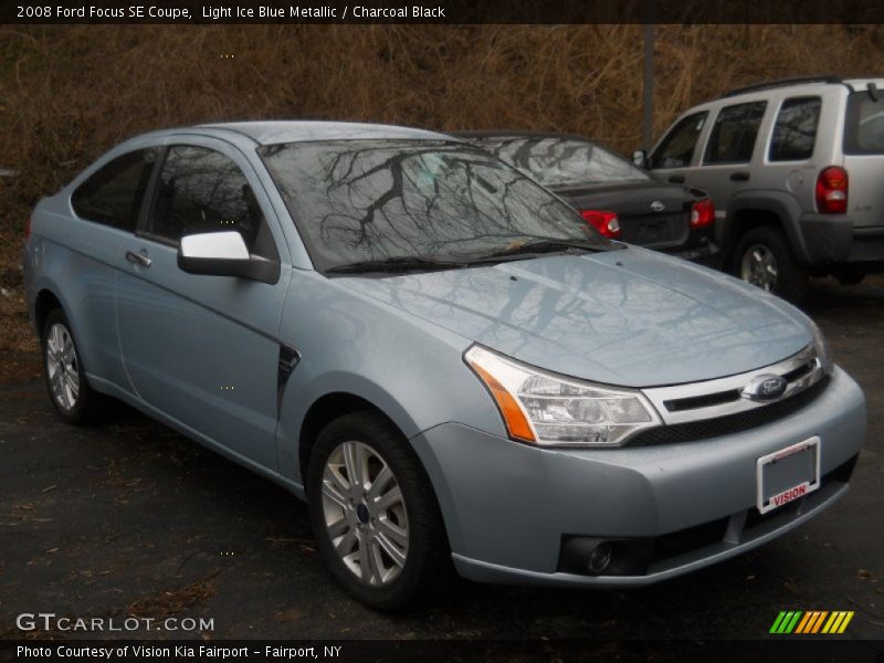 Light Ice Blue Metallic / Charcoal Black 2008 Ford Focus SE Coupe