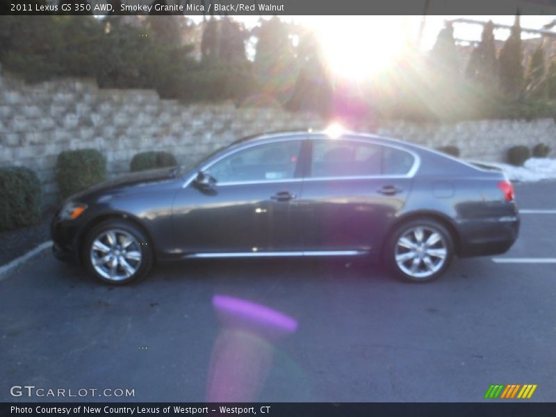 Smokey Granite Mica / Black/Red Walnut 2011 Lexus GS 350 AWD